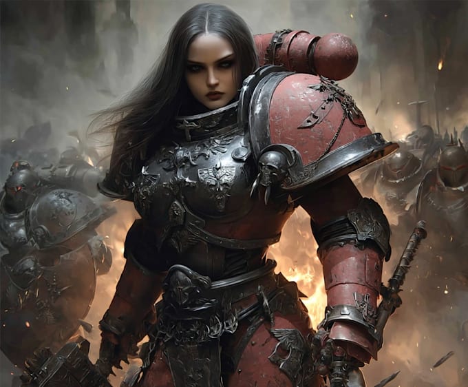 drawing a warhammer 40k illustration