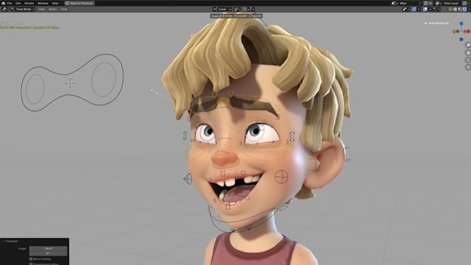 Do 3d blender rigging, rig3d avatar voor animaze, 3dfacial rig, 52 ...
