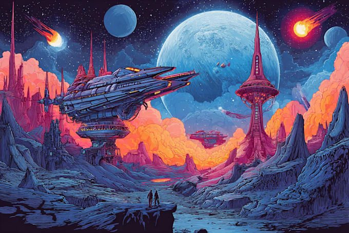 craft original scifi artwork for your story or project