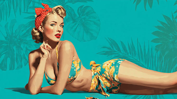 draw retro vintage style illustration