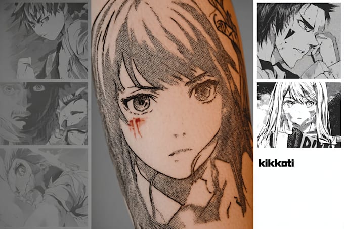 make anime tattoo design