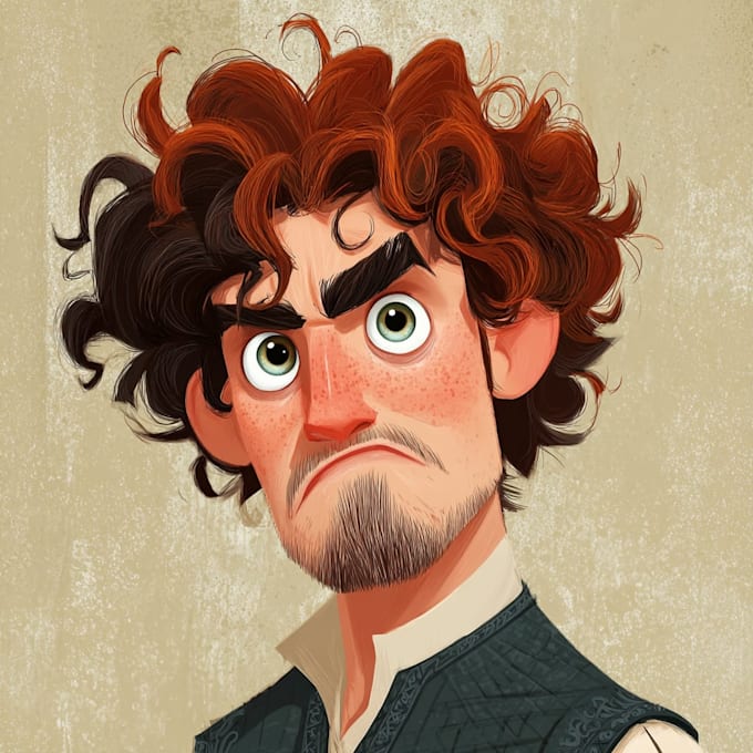 design cute disney cartoon portrait