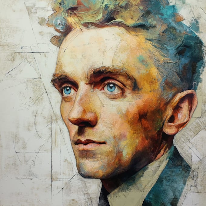 do expressive colorful abstract portraits