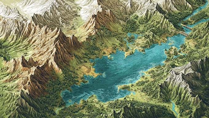 draw vector map in illustrator