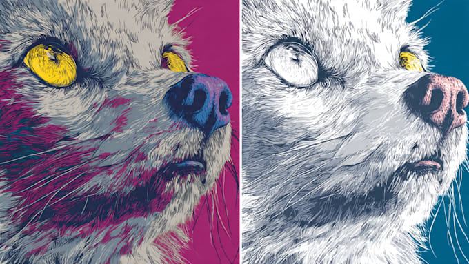 do vector tracing, and color separation for screen print