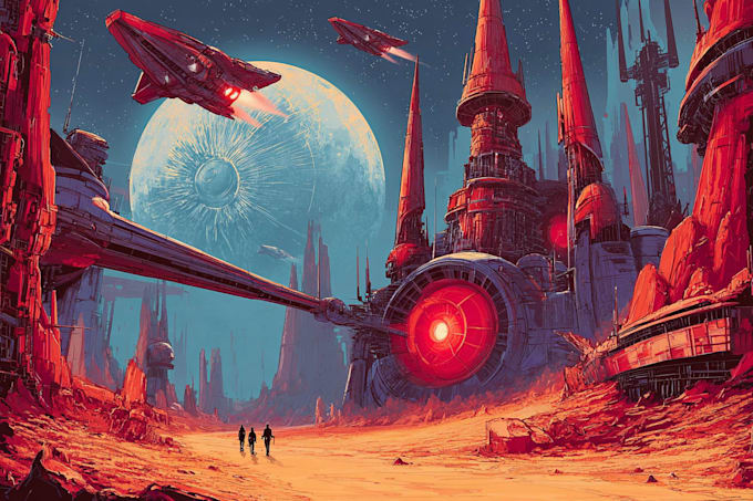 create sci fi concept art for games and movies
