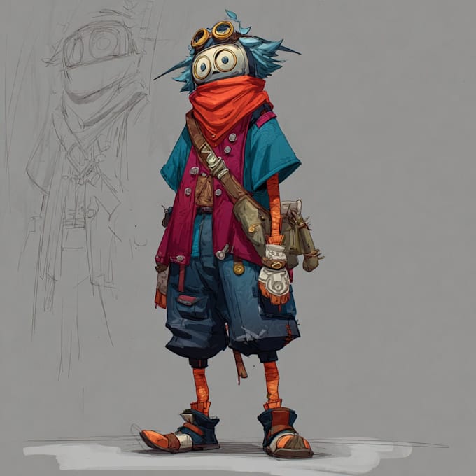 create 2d character design for 2d animation