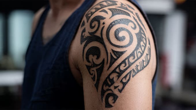 create a professional tribal tattoo design