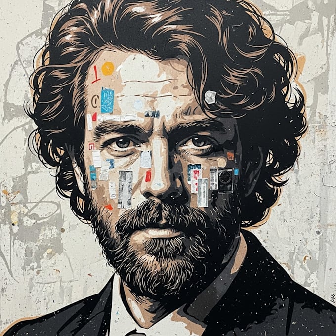make stencil graffiti portrait from your image