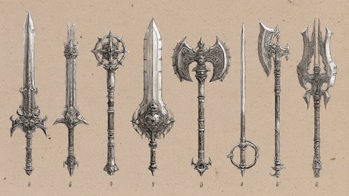 design your fantasy and dnd weapons