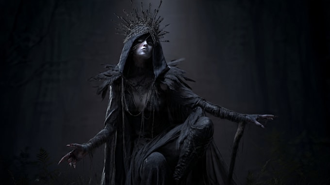 realistic dark fantasy and horror illustration