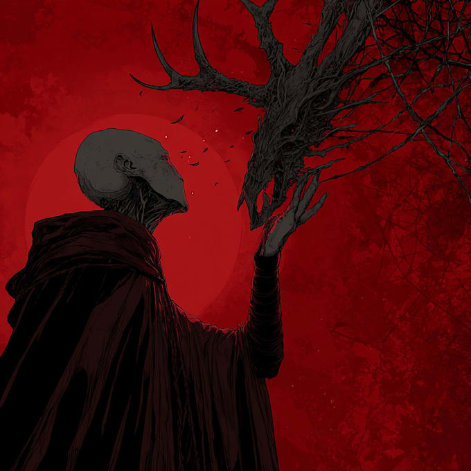 draw a horror illustration
