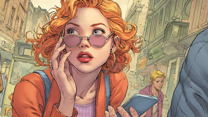 create authentic retro comic illustration