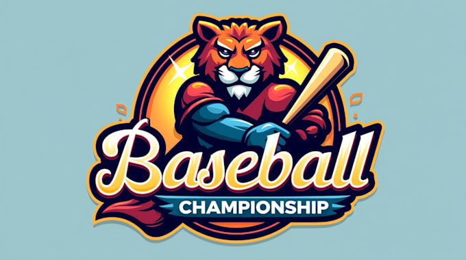 design outstanding baseball championship mascot logo