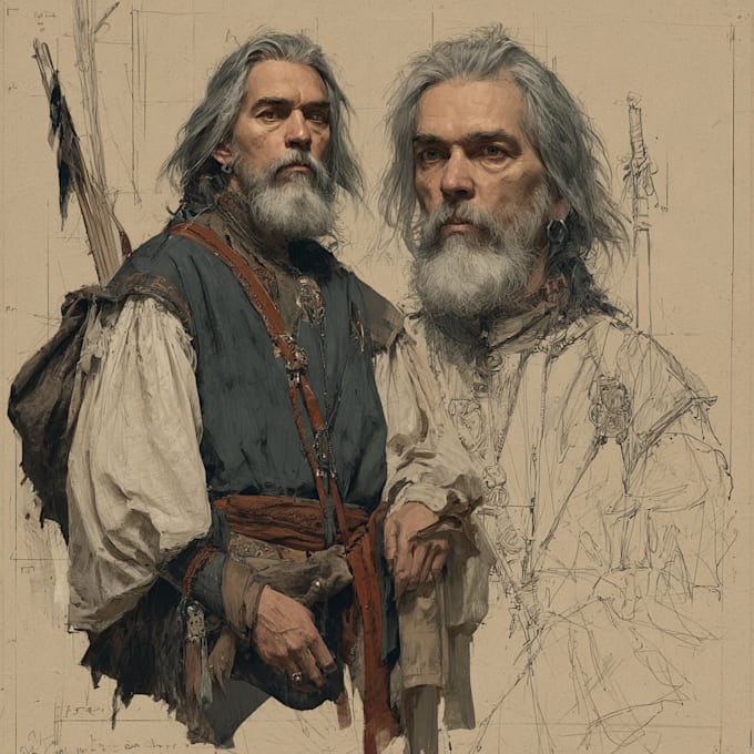 draw a realistic character concept art