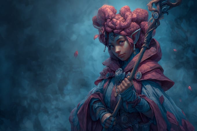 do dark fantasy art illustrations in a painterly style
