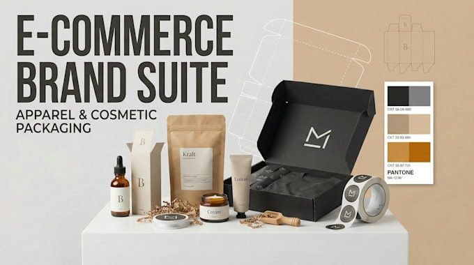 do print ready packaging design for apparel cosmetics and ecommerce brands