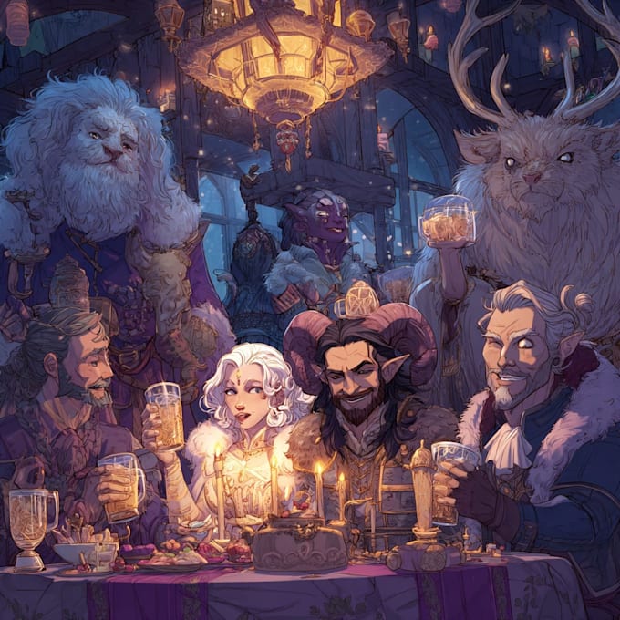 create a dnd character, fantasy character, dnd party