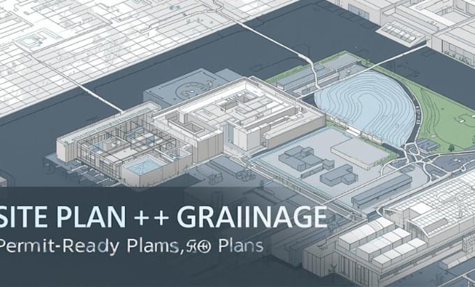 design site plan, grading and drainage plans for permit approval