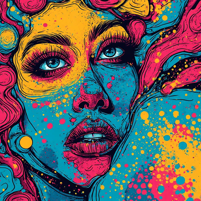 draw vector pop art illustration for you