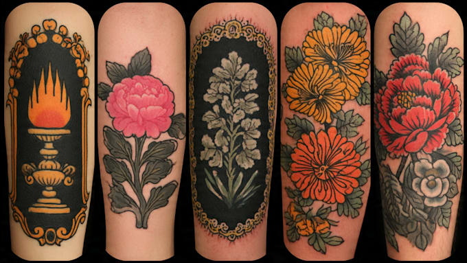 draw unique traditional tattoo design