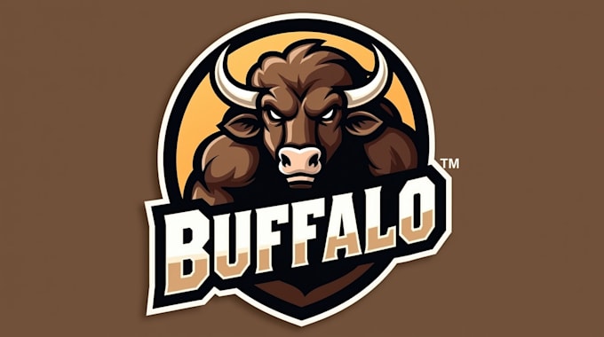 design an awesome buffalo head logo