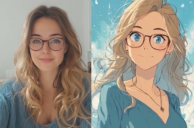 Illustrate visual novel game character sprites, youtube avatar in anime ...