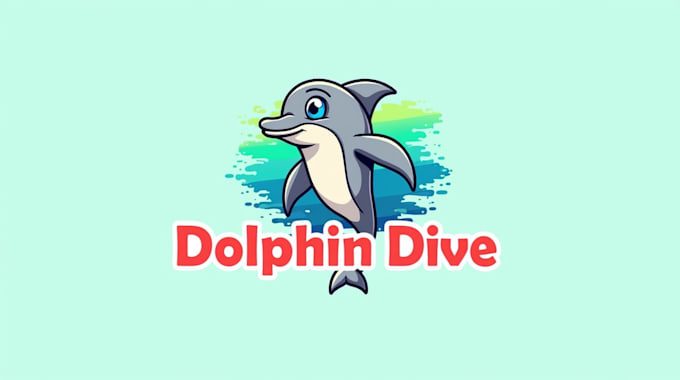 design outstanding dolphin fish logo