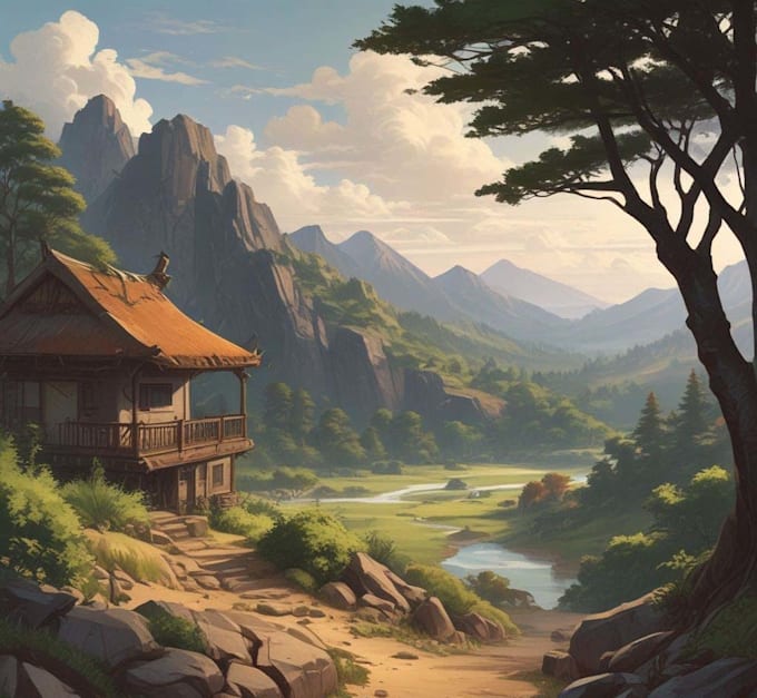draw vtuber background in anime style