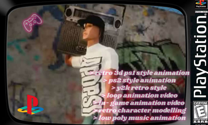 create low poly ps1 ps2 psx retro 3d game assets, game trailers, youtube intro