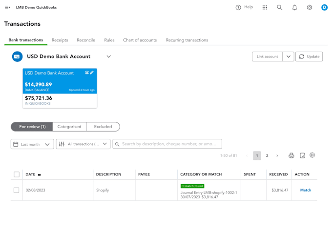 build shopify and connect quickbooks
