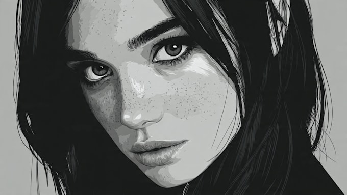 draw your photo into a realistic vector portrait