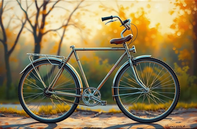 paint your cycle oil painting style