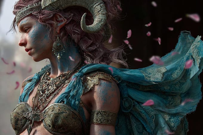 draw high quality fantasy character artwork