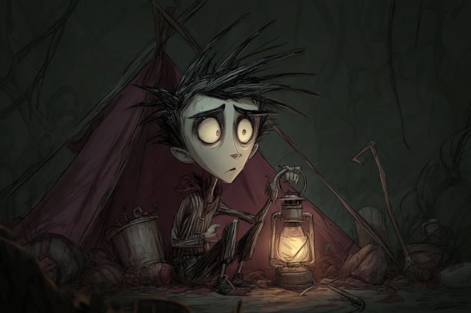 draw you in dont starve, tim burton style