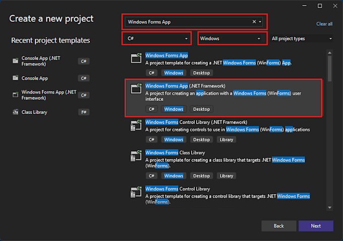 develop custom windows desktop applications