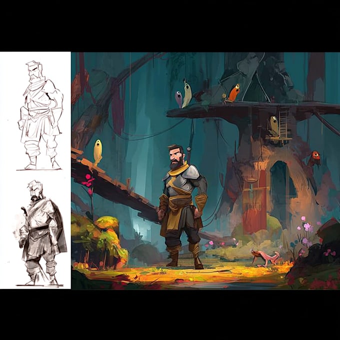 draw illustration concept and concept art