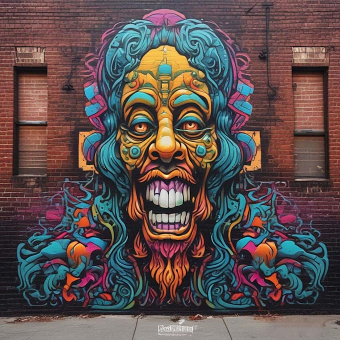 create graffiti pop art canvas designs and murals