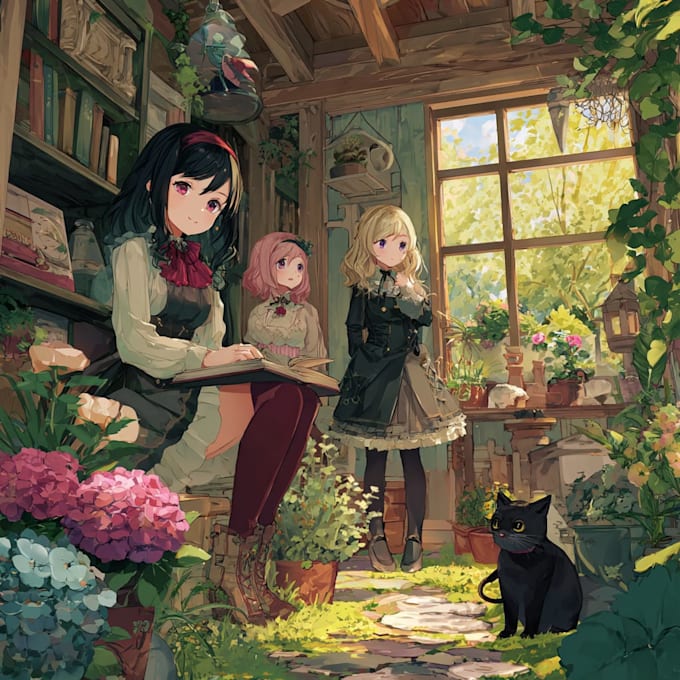 draw beautiful anime art illustration