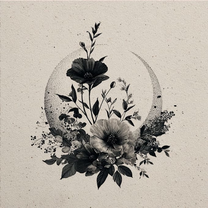 design botanical boho minimalist logo