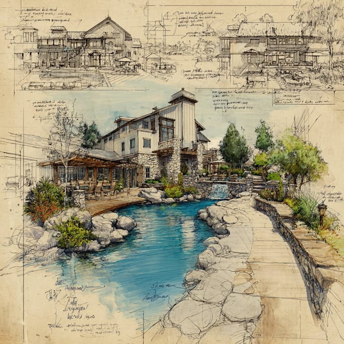 illustrate cityscape, architecture, landscape for you