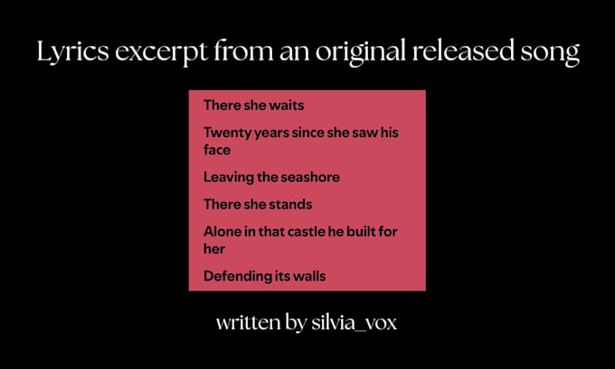 write original english lyrics for your song