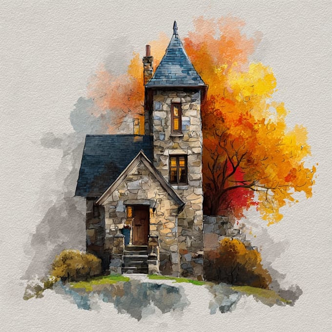paint landscapes in watercolor