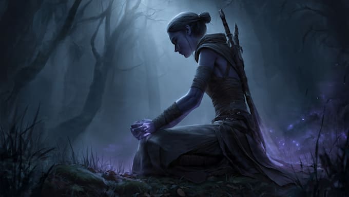 realistic dark fantasy and horror illustration