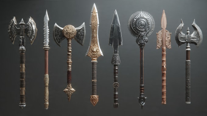 design unique weapons illustrations