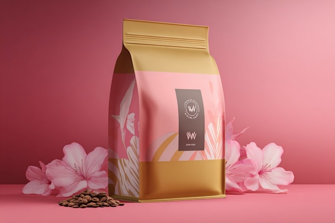 create pouch design, packaging design, and label design