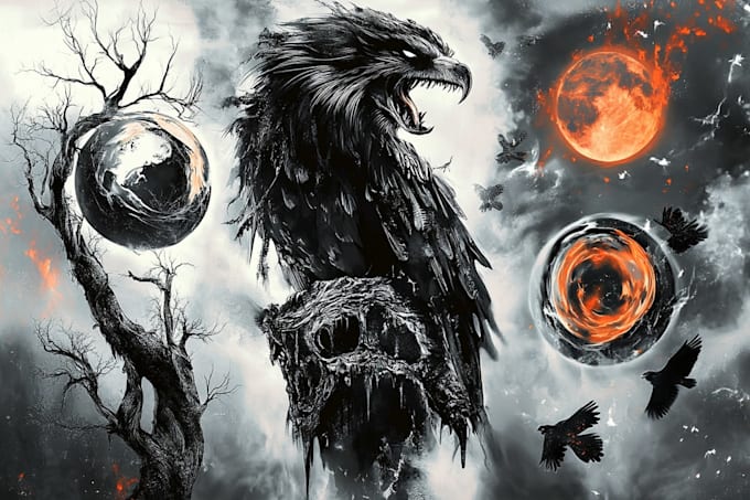 draw dark tattoo, design a hand drawn custom tattoo
