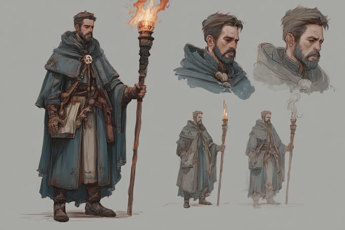 do dnd party, fantasy, game concept art