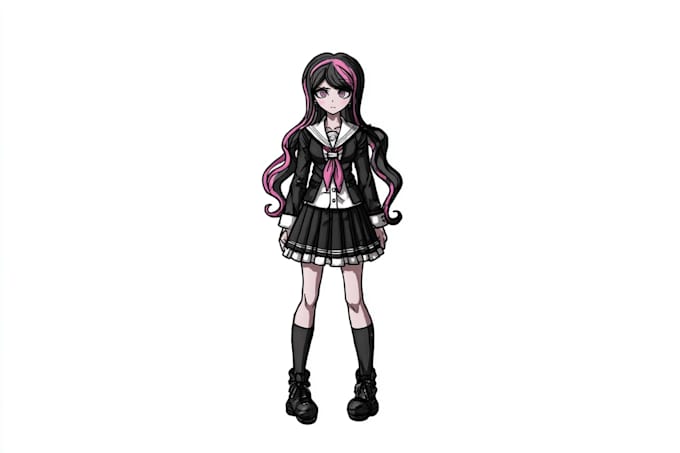 illustrate custom danganronpa style character