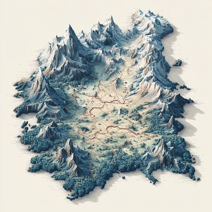 design a unique vector map, realistic or fantasy